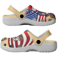 Route 66 United States Clogs Shoes Historic Highway USA Eagle With Motorcycle - Wonder Print Shop
