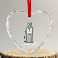 Route Highway 66 Americana Road Trip Heart Crystal Glass Ornament Gas Grill Glory