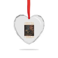 Route Highway 66 Turns 100 I Turn 35 Heart Crystal Glass Ornament Vintage 1991 American Motorcycle Lover 35th Birthday Gift