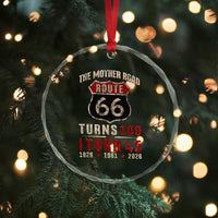 Route Highway 66 Turns 100 I Turn 45 Crystal Glass Ornament Vintage 1981 Road Sign 45th Birthday Gift