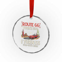 Route Highway 66 Turns 100 I Turn 55 Crystal Glass Ornament Vintage 1971 Road Sign Classic Muscle Car Lover 55th Birthday Gift