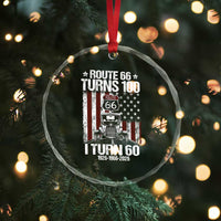 Route Highway 66 Turns 100 I Turn 60 Crystal Glass Ornament Vintage 1966 America Road Sign America Antique Car Lover 60th Birthday Gift
