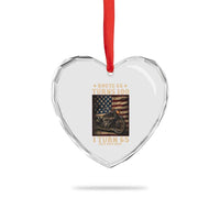 Route Highway 66 Turns 100 I Turn 65 Heart Crystal Glass Ornament Vintage 1961 American Motorcycle Lover 65th Birthday Gift