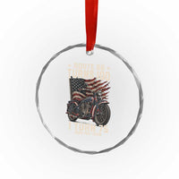 Route Highway 66 Turns 100 I Turn 75 Crystal Glass Ornament Vintage 1951 American Classic V-Twin Motorcycle Lover 75th Birthday Gift
