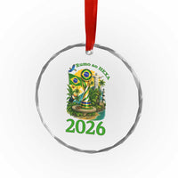 Rumo Ao Hexa Crystal Glass Ornament Brazil Soccer Fan 2026 Graphic