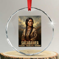 Sacagawea Native American Woman Crystal Glass Ornament Resilient Trailblazer Visionary