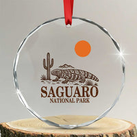 Saguaro National Park Gila Monster Hiking Arizona Crystal Glass Ornament Desert Cactus Sunset Southwest Nature Tucson Souvenir Gift