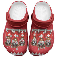 Saint Bernard Dog Switzerland Christmas Clogs Shoes - Wonder Print Shop