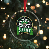 Saint Hat Tricks Crystal Glass Ornament St Patricks Day Dart Thrower Gift