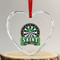 Saint Hat Tricks Heart Crystal Glass Ornament St Patricks Day Dart Thrower Gift