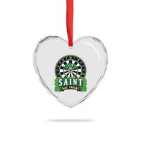Saint Hat Tricks Heart Crystal Glass Ornament St Patricks Day Dart Thrower Gift