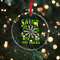 Saint Hat Tricks St Patricks Day Crystal Glass Ornament Darts Player Gift