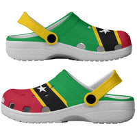 Saint Kitts and Nevis Clogs Shoes Heritage Palette Flag-Inspired - Wonder Print Shop