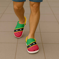 Saint Kitts and Nevis Clogs Shoes Heritage Palette Flag-Inspired - Wonder Print Shop