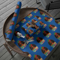 Saint Kitts and Nevis Princess Wrapping Paper Roll Melanin Afro Girl Heritage Gift for Black Girls