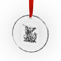 Saint Michael Defend Us In Battle Crystal Glass Ornament Catholic Protection Gift
