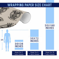 Saint Michael Heavenly Warrior Wrapping Paper Roll Defend Us In Battle