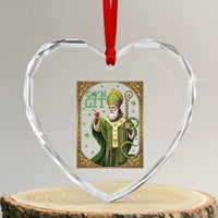 Saint Patrick Go'n Git Heart Crystal Glass Ornament Funny St Patricks Day Snake Legend