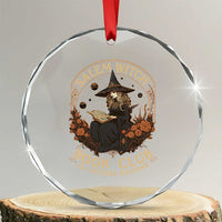 Salem Witch Book Club All Witches Welcome Crystal Glass Ornament Halloween Book Lover TS11