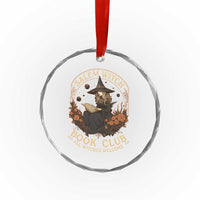 Salem Witch Book Club All Witches Welcome Crystal Glass Ornament Halloween Book Lover TS11
