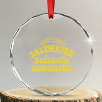 Saltwater Seashells Sunshine Crystal Glass Ornament Beach Summer Vacation Vintage 70's Retro TS10
