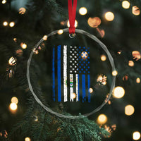 Salvadoran America Flag Crystal Glass Ornament El Salvador USA Patriotic TS10