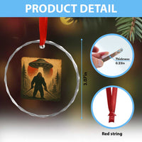 Samurai Bigfoot Crystal Glass Ornament Japanese Vintage Ukiyoe Style TS12