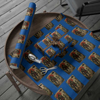Samurai Bigfoot Japanese UFO Wrapping Paper Roll Sasquatch Ailen Ukiyo-e - Wonder Print Shop