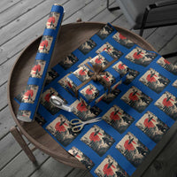 Samurai Bigfoot Wrapping Paper Roll Funny Japanese Retro Vintage Sasquatch Graphic Ukiyo-e Art - Wonder Print Shop
