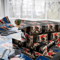 Samurai Bigfoot Wrapping Paper Roll Japanese Vintage Sasquatch Graphic Ukiyo-e Art Funny - Wonder Print Shop