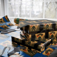 Samurai Bigfoot Wrapping Paper Roll Japanese Vintage Ukiyoe Style - Wonder Print Shop