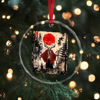 Samurai Wendigo Crystal Glass Ornament Japanese Vintage Graphic Ukiyo-e Art Funny Dark Fantasy TS10