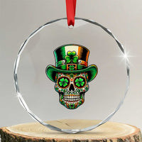 San Patties Irish Sugar Skull Crystal Glass Ornament St Patricks Day Of The Dead - Wonder Print Shop