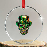 San Patties Irish Sugar Skull Crystal Glass Ornament St Patricks Day Of The Dead TS02