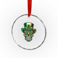 San Patties Irish Sugar Skull Crystal Glass Ornament St Patricks Day Of The Dead TS02