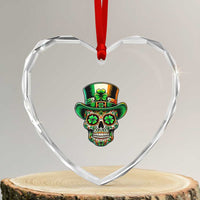 San Patties Irish Sugar Skull Heart Crystal Glass Ornament St Patricks Day Of The Dead - Wonder Print Shop