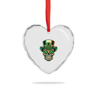 San Patties Irish Sugar Skull Heart Crystal Glass Ornament St Patricks Day Of The Dead - Wonder Print Shop