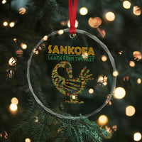 Sankofa Learn From The Past Crystal Glass Ornament African Bird Black History Akan Pattern
