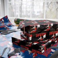 Santa Basketball Christmas Wrapping Paper Roll He Is Rizzin - Wonder Print Shop