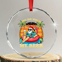 Santa Beer Christmas Crystal Glass Ornament Ho Ho Ho My Beer TS14