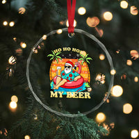 Santa Beer Christmas Crystal Glass Ornament Ho Ho Ho My Beer TS14