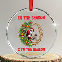 Santa Christmas Crystal Glass Ornament Baby Jesus Christian Xmas - Wonder Print Shop