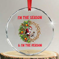 Santa Christmas Crystal Glass Ornament Baby Jesus Christian Xmas TS14