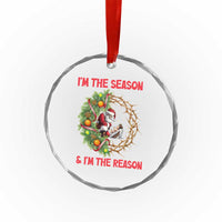 Santa Christmas Crystal Glass Ornament Baby Jesus Christian Xmas TS14