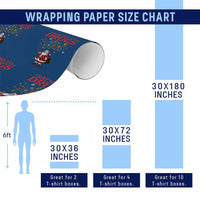 Santa Christmas Wrapping Paper Roll AIDS Awwanrness Red Ribbon HIV Support - Wonder Print Shop