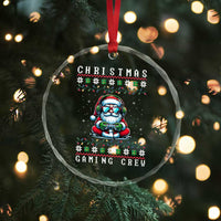 Santa Claus Gamer Crystal Glass Ornament Christmas Gmaing Crew - Wonder Print Shop