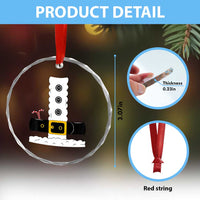 Santa Claus Suit Costume Crystal Glass Ornament Retro Festive Christmas Vibe TS02