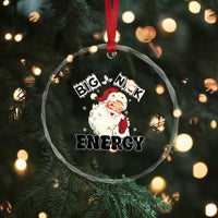 Santa Crystal Glass Ornament Big Nick Energy Vintage Holiday TS10