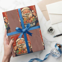 Santa Eating Ramen Noodles Japanese Christmas Wrapping Paper Roll - Wonder Print Shop