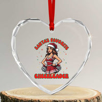 Santa Favorite Cheerleader Heart Crystal Glass Ornament Funny Christmas Cheer Gift - Wonder Print Shop
